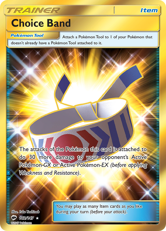 Choice Band 162/147 Rare Secret | Burning Shadows | Pokemon Card