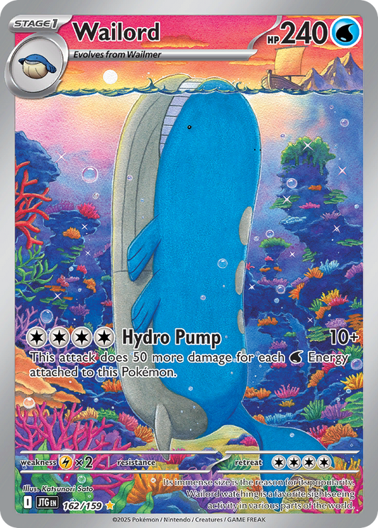 Wailord 162/159 Illustration Rare | Journey Together | Pokemon Card