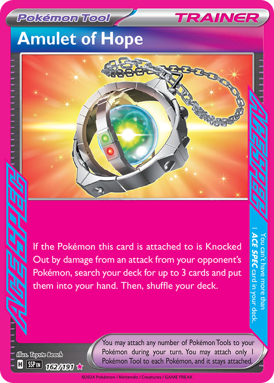 Amulet of Hope 162/191 ACE SPEC Rare | Surging Sparks | Pokemon Card
