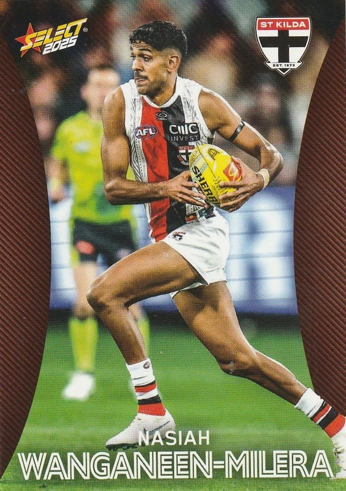 Nasiah Wanganeen-Milera #163 St. Kilda Saints | 2025 Select AFL Footy Stars | Trading Card