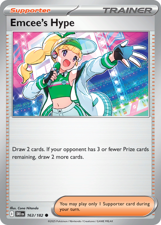 Emcee's Hype 163/182 Common | Destined Rivals | Pokemon Card