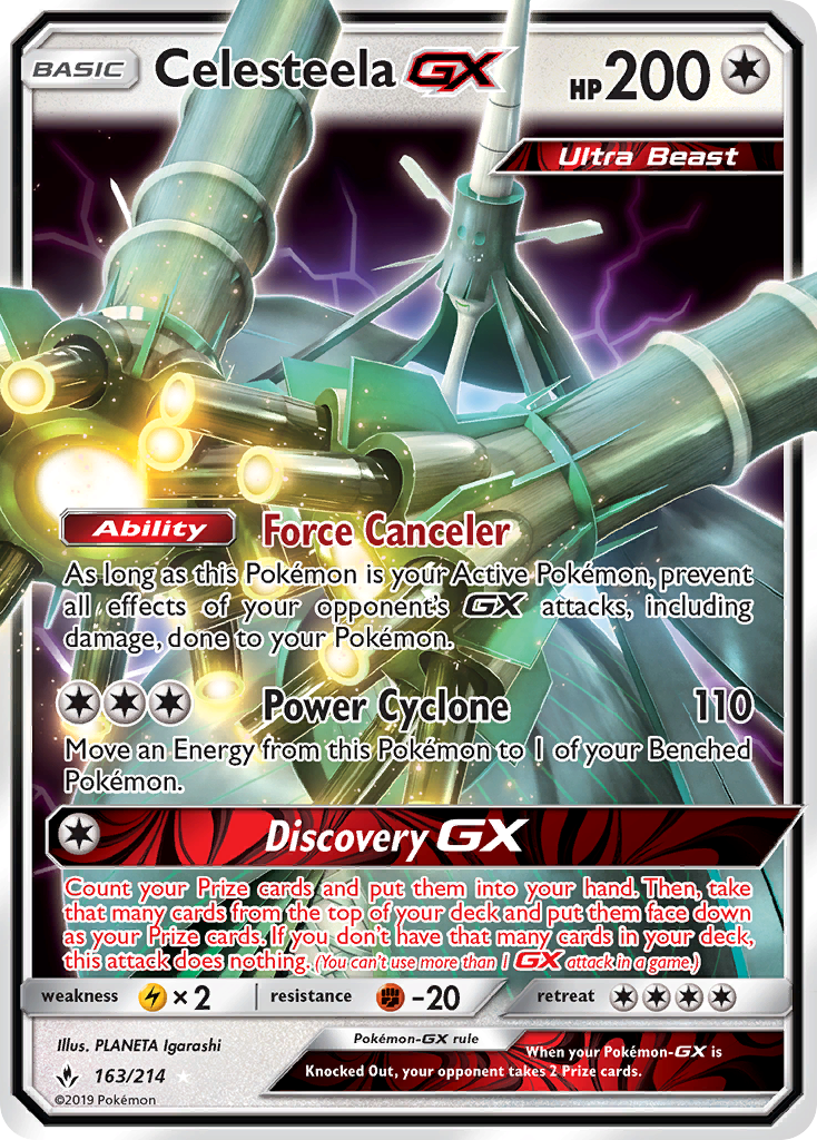 Celesteela-GX 163/214 Rare Holo GX | Unbroken Bonds | Pokemon Card