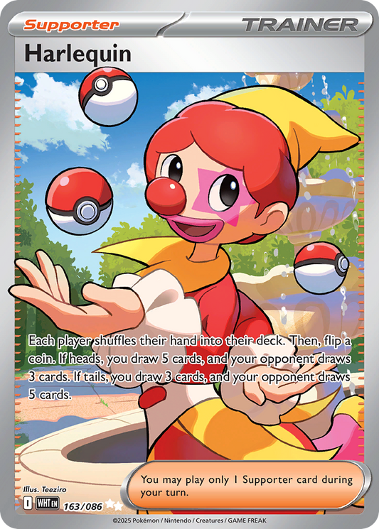 Harlequin 163/86 Ultra Rare | White Flare | Pokemon Card
