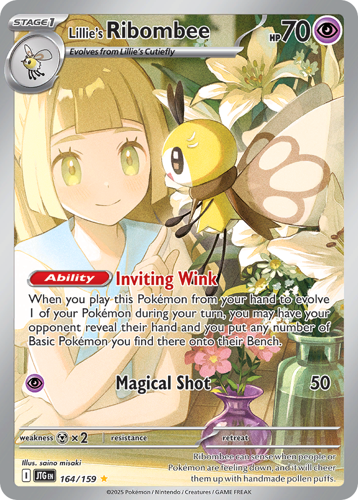 Lillie's Ribombee 164/159 Illustration Rare | Journey Together | Pokemon Card