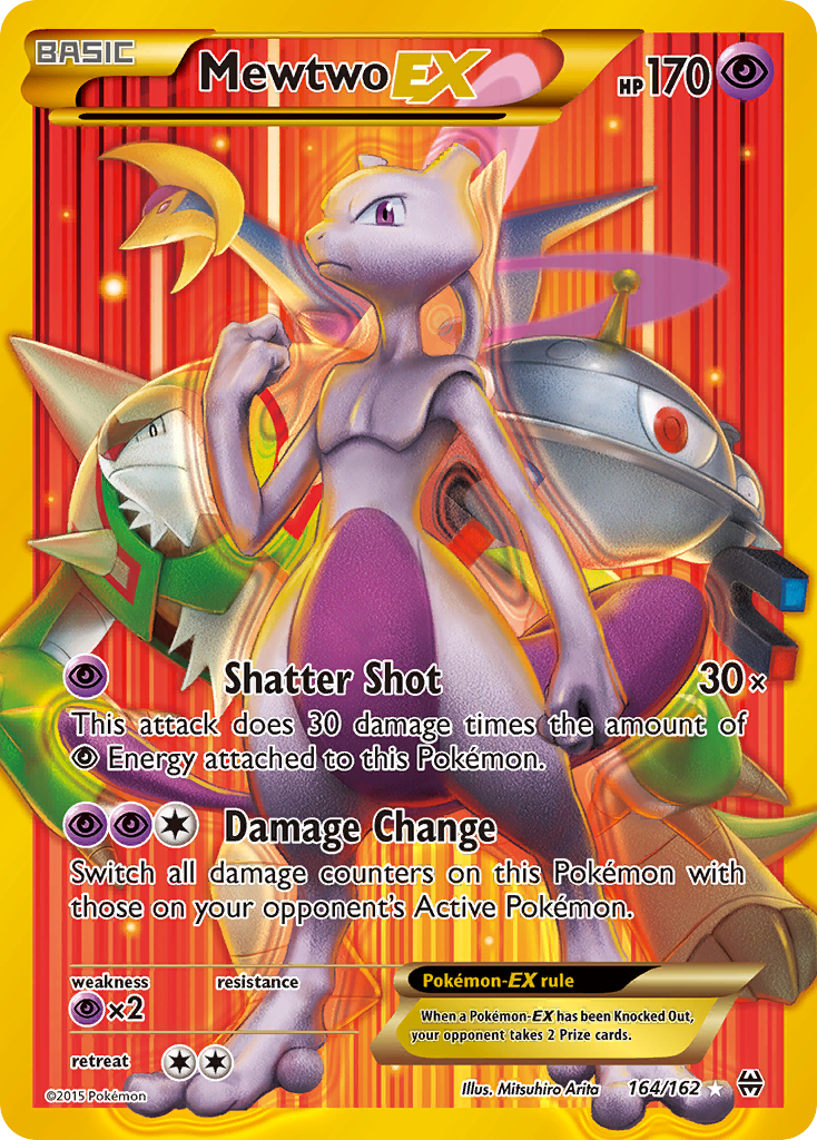 Mewtwo-EX 164/162 Rare Secret | BREAKthrough | Pokemon Card
