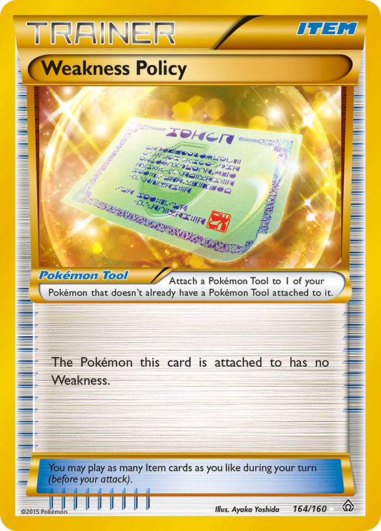 Weakness Policy 164/160 Rare Secret | Primal Clash | Pokemon Card