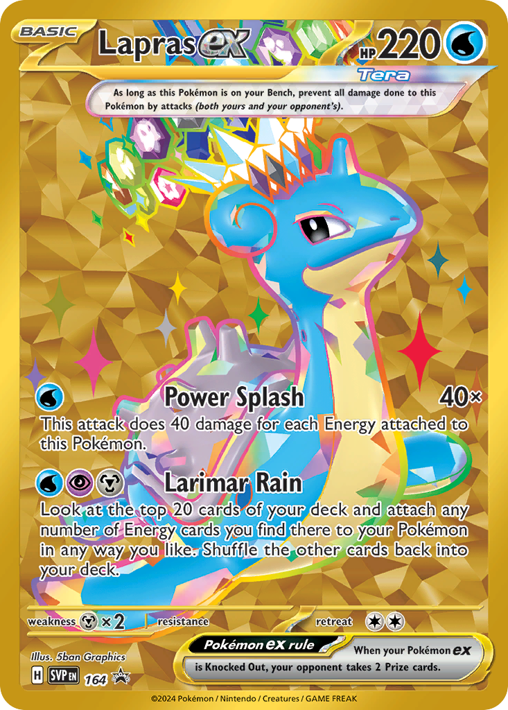 Lapras ex #164 Promo | Scarlet & Violet Black Star Promos | Pokemon Card