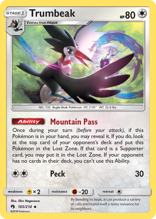 Trumbeak 165/214 Uncommon | Lost Thunder | Pokemon Card