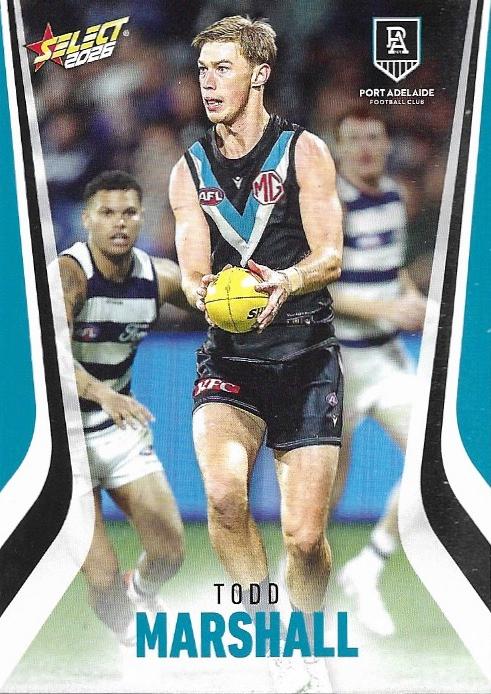Todd Marshall #166 Port Adelaide Power | 2026 Select AFL Footy Stars | Trading Card