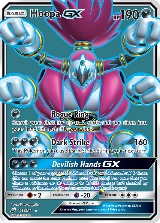 Hoopa-GX 166/181 Rare Ultra | Team Up | Pokemon Card