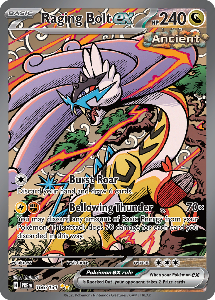 Raging Bolt ex 166/131 Special Illustration Rare | Prismatic Evolutions | Pokemon Card