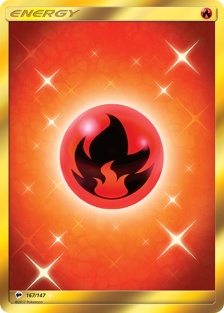 Fire Energy 167/147 Rare Secret | Burning Shadows | Pokemon Card