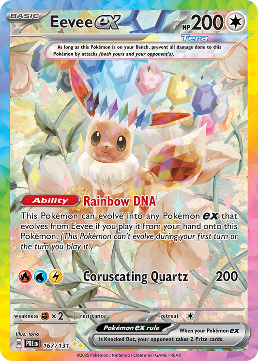 Eevee ex 167/131 Special Illustration Rare | Prismatic Evolutions | Pokemon Card