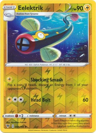 Eelektrik 58/185 Reverse Holo | Vivid Voltage | Pokemon Card