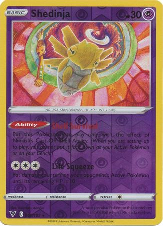 Shedinja 66/185 Reverse Holo | Vivid Voltage | Pokemon Card