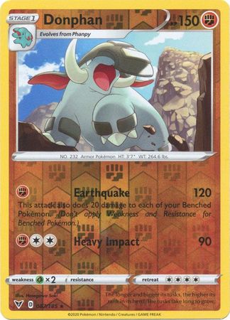 Donphan 87/185 Reverse Holo | Vivid Voltage | Pokemon Card
