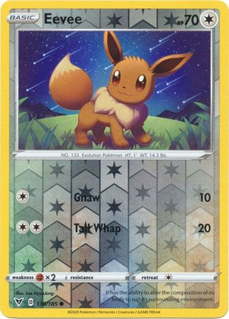 Eevee 130/185 Reverse Holo | Vivid Voltage | Pokemon Card