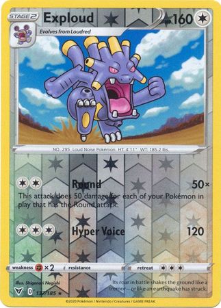 Exploud 137/185 Reverse Holo | Vivid Voltage | Pokemon Card
