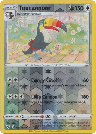 Toucannon 145/185 Reverse Holo | Vivid Voltage | Pokemon Card