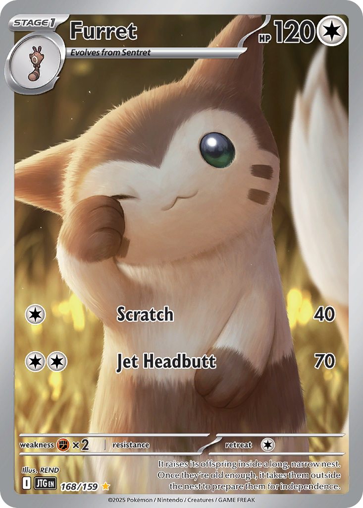 Furret 168/159 Illustration Rare | Journey Together | Pokemon Card