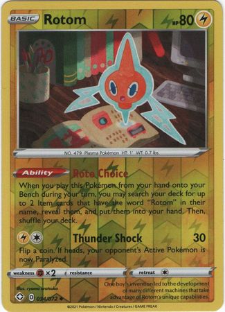 Rotom 34/72 Reverse Holo | Shining Fates | Pokemon Card
