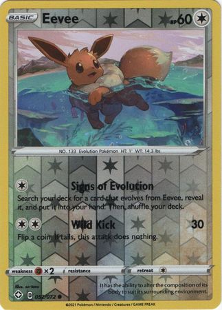 Eevee 52/72 Reverse Holo | Shining Fates | Pokemon Card