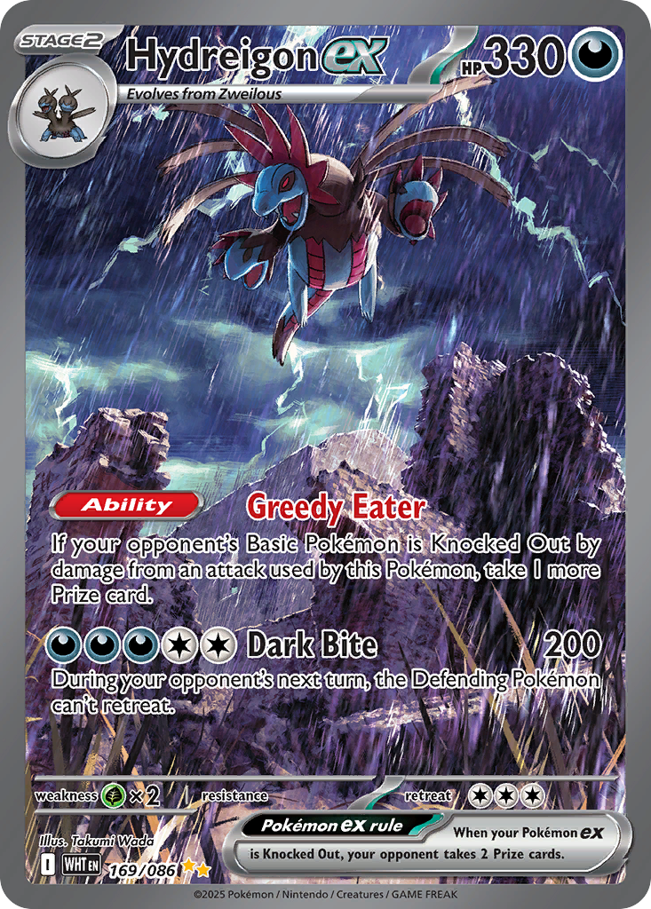 Hydreigon ex 169/86 Special Illustration Rare | White Flare | Pokemon Card
