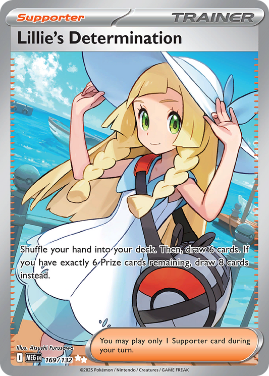 Lillie's Determination 169/132 Ultra Rare | Mega Evolution | Pokemon Card