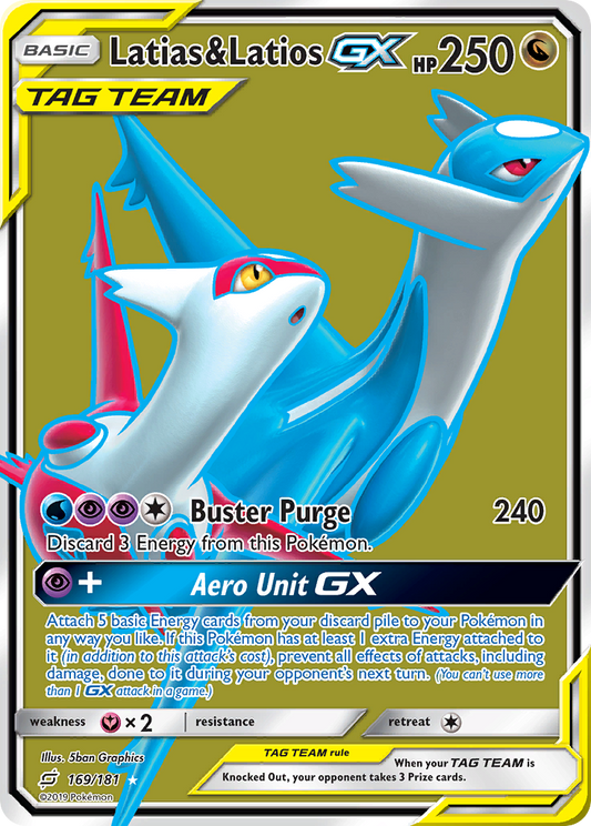 Latias & Latios-GX 169/181 Rare Ultra | Team Up | Pokemon Card
