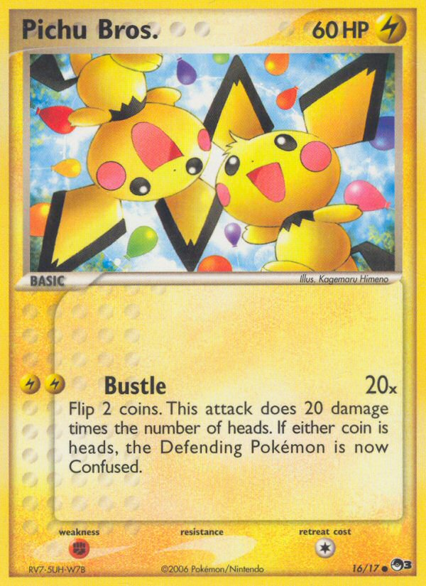 Pichu Bros. 16/17 Common | POP Series 3 | Pokemon Card