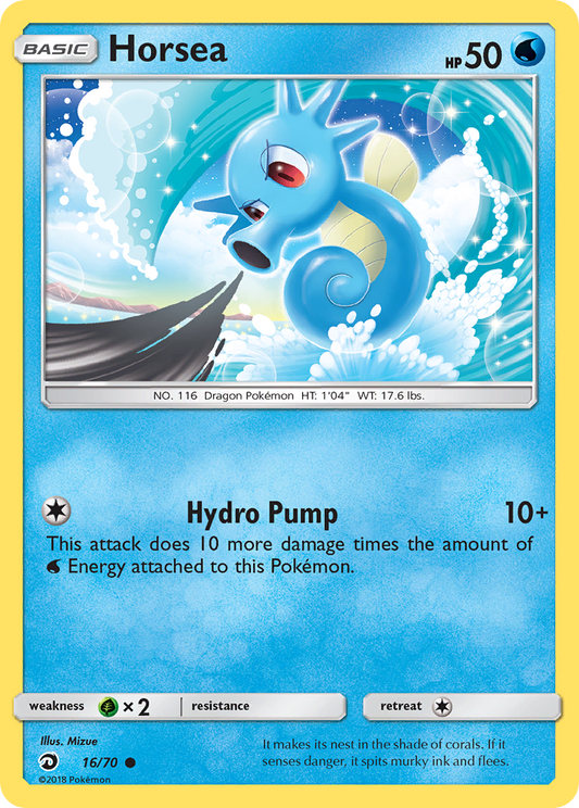 Horsea 16/70 Common | Dragon Majesty | Pokemon Card