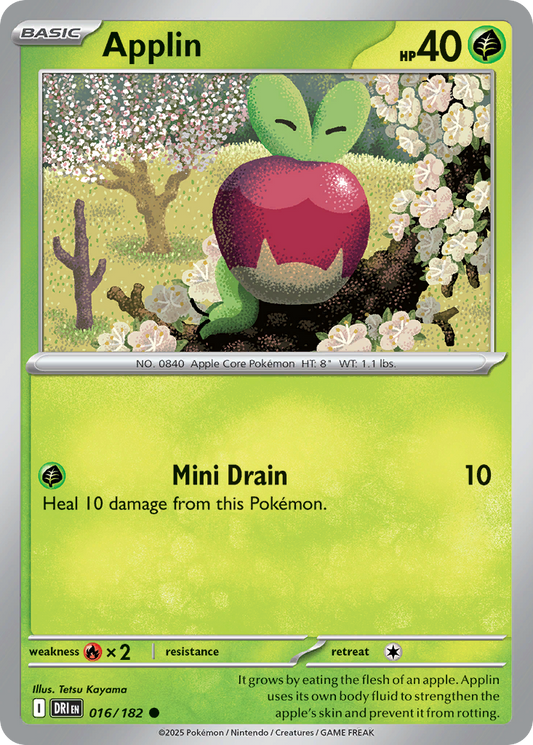 Applin 16/182 Common | Destined Rivals | Pokemon Card