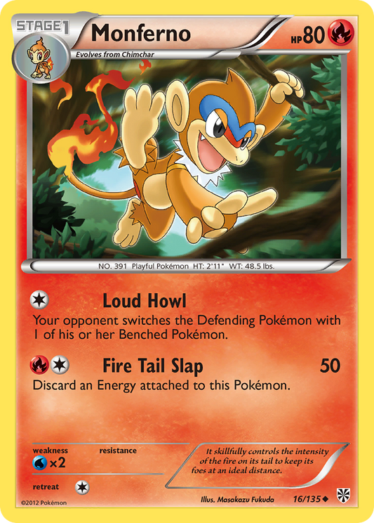 Monferno 16/135 Uncommon | Plasma Storm | Pokemon Card