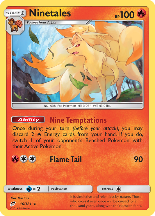 Ninetales 16/181 Rare | Team Up | Pokemon Card