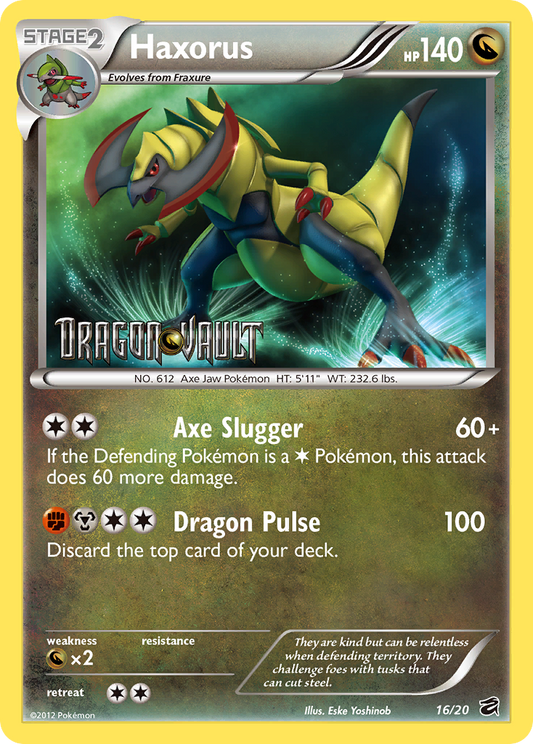 Haxorus 16/20 Rare Holo | Dragon Vault | Pokemon Card