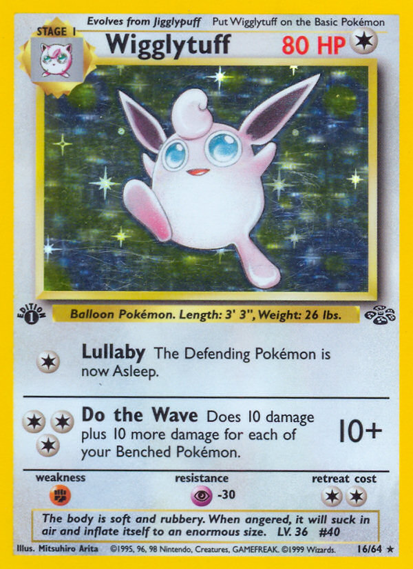Wigglytuff 16/64 Rare Holo | Jungle | Pokemon Card