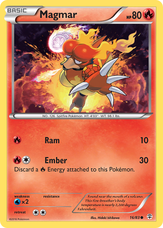 Magmar 16/83 Common | Generations | Pokemon Card