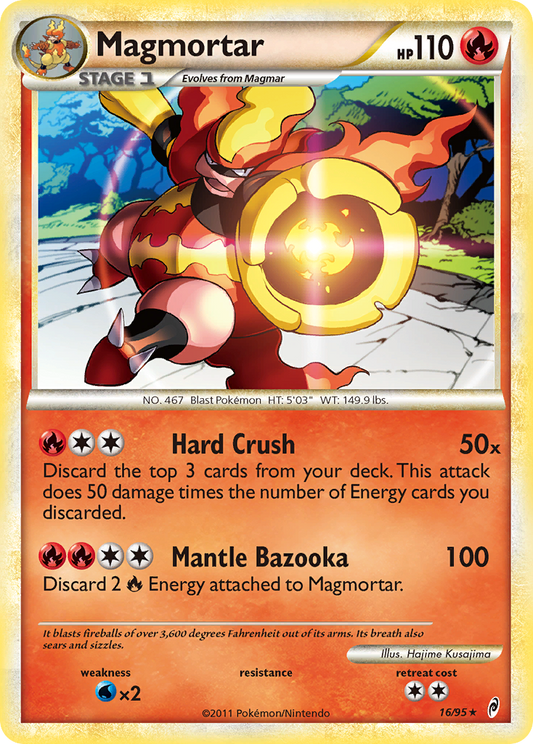 Magmortar 16/95 Rare Holo | Call of Legends | Pokemon Card