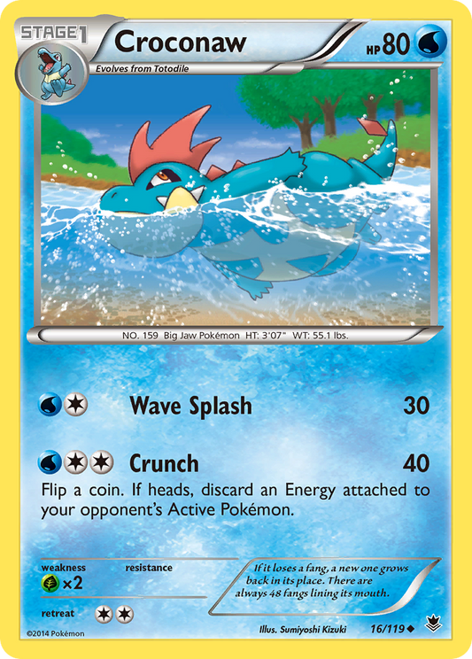 Croconaw 16/119 Uncommon | Phantom Forces | Pokemon Card