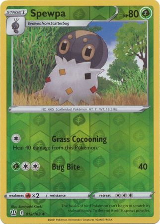 Spewpa 12/163 Reverse Holo | Battle Styles | Pokemon Card