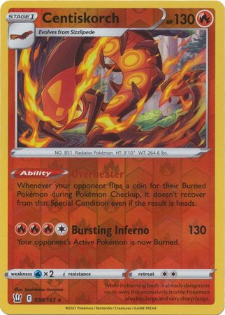 Centiskorch 30/163 Reverse Holo | Battle Styles | Pokemon Card