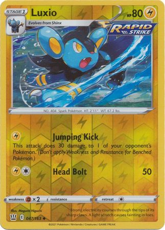 Luxio 47/163 Reverse Holo | Battle Styles | Pokemon Card