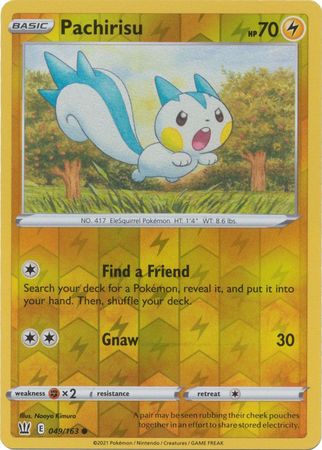 Pachirisu 49/163 Reverse Holo | Battle Styles | Pokemon Card