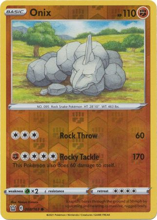Onix 68/163 Reverse Holo | Battle Styles | Pokemon Card