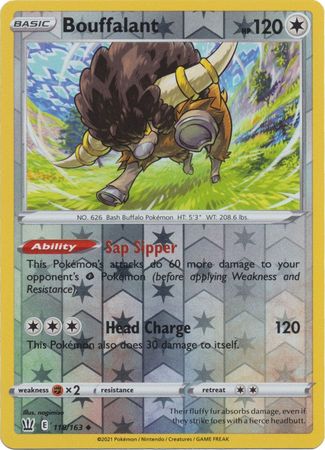 Bouffalant 118/163 Reverse Holo | Battle Styles | Pokemon Card