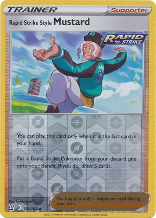 Rapid Strike Style Mustard 132/163 Reverse Holo | Battle Styles | Pokemon Card