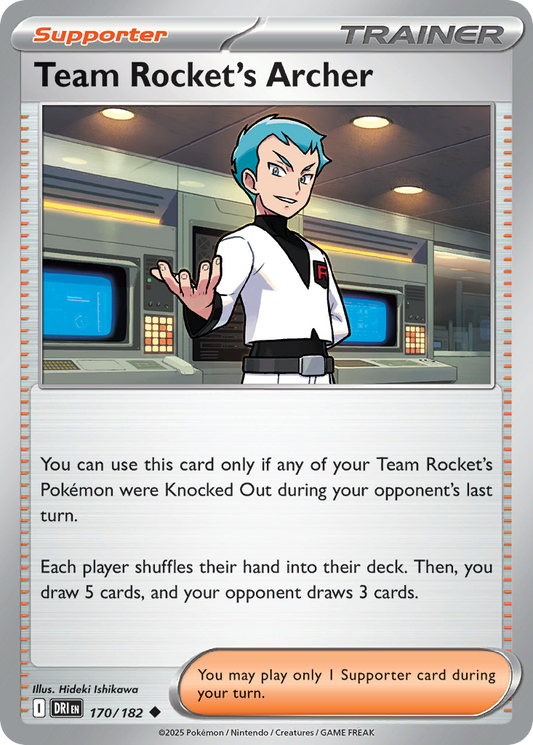 Team Rocket's Archer 170/182 Uncommon | Destined Rivals | Pokemon Card