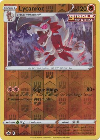 Lycanroc 87/198 Reverse Holo | Chilling Reign | Pokemon Card