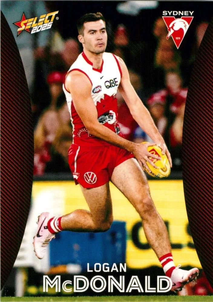Logan McDonald #171 Sydney Swans | 2025 Select AFL Footy Stars | Trading Card