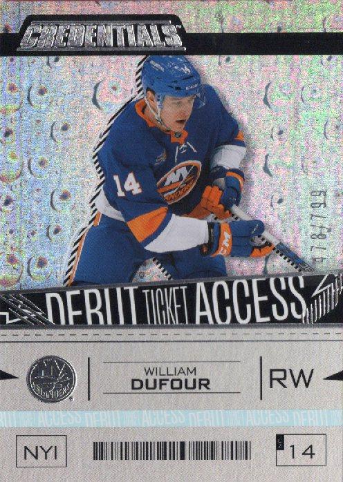 William Dufour #172 New York Islanders | 2023-24 Upper Deck Credentials | NHL Trading Card